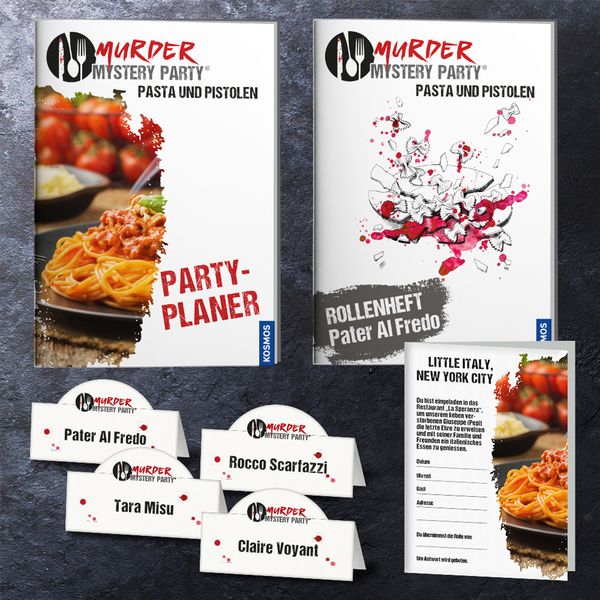 Kosmos 685034 Murder Mystery Party – Cocktail Mortale, La Cena di criminalità per la casa, Set Completo per 6 Persone dai 16 Anni in su, Gioco per Feste