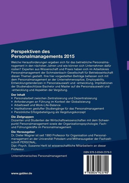 Produktbild: Perspektiven des Personalmanagements 2015