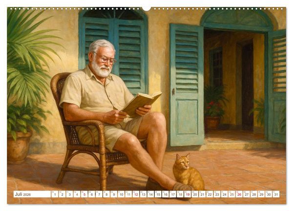 Produktbild: Ernest Hemingway (Wandkalender 2026 DIN A2 quer), CALVENDO Monatskalender