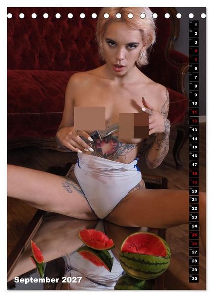 Produktbild: TATTOO TARTS - Inked Killer Babes (Tischkalender 2027 DIN A5 hoch), CALVENDO Monatskalender