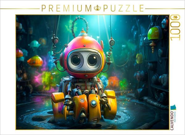 Produktbild: CALVENDO Puzzle Ein Motiv aus dem Kalender Die Welt der kleinen Robots | 1000 Teile Lege-Gr&ouml;&szlig;e 64x48cm Foto-Puzzle f&uuml;r gl&uuml;ckliche Stunden
