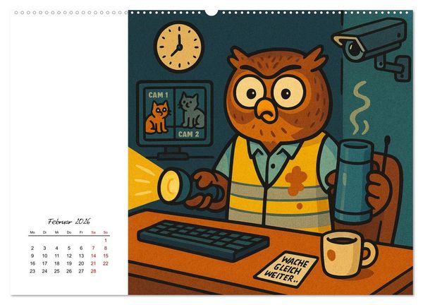 Produktbild: Pfoten, Pelz & Power-Jobs (hochwertiger Premium Wandkalender 2026 DIN A2 quer), Kunstdruck in Hochglanz