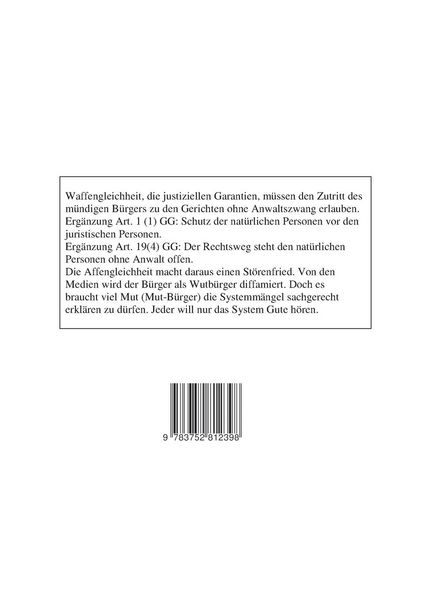 Produktbild: Waffengleichheit statt Affengleichheit