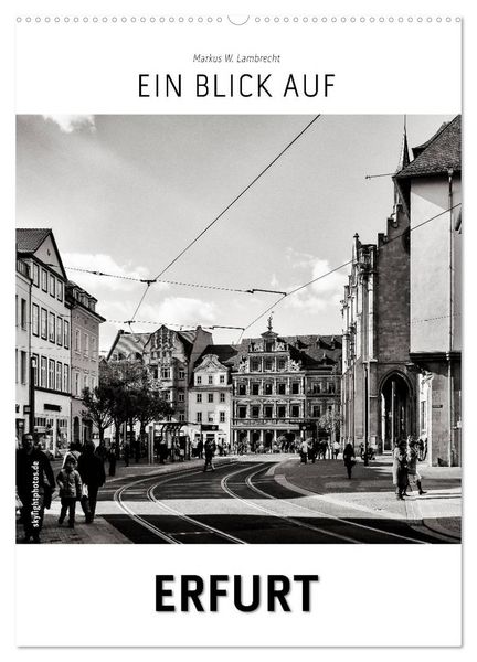 Produktbild: Ein Blick auf Erfurt (Wandkalender 2026 DIN A2 hoch), CALVENDO Monatskalender