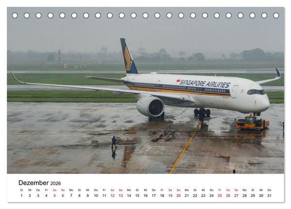 Produktbild: Singapore Airlines - Die ganze Flotte (Tischkalender 2026 DIN A5 quer), CALVENDO Monatskalender