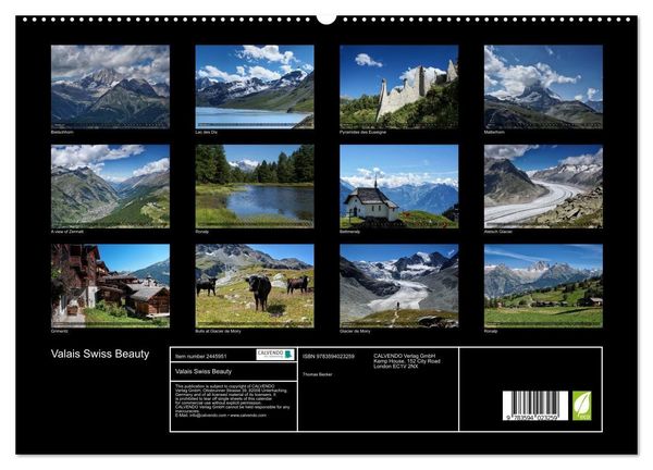 Produktbild: Valais Swiss Beauty (High Quality Premium Wall Calendar 2027 DIN A2 landscape),CALVENDO 12 Month Wall Calendar