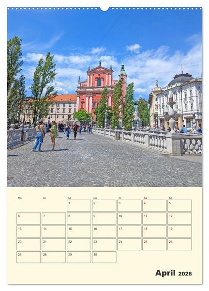 Produktbild: Ljubljana Sloweniens Hauptstadt (Wandkalender 2026 DIN A2 hoch), CALVENDO Monatskalender