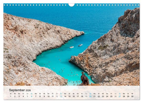 Produktbild: Kreta - Die sch&ouml;nsten Str&auml;nde (Wandkalender 2026 DIN A3 quer), CALVENDO Monatskalender
