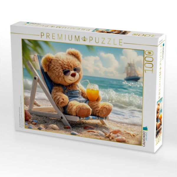 Produktbild: CALVENDO Puzzle Am Strand liegen ist aber auch prima | 1000 Teile Lege-Gr&ouml;&szlig;e 64x48cm Foto-Puzzle f&uuml;r gl&uuml;ckliche Stunden