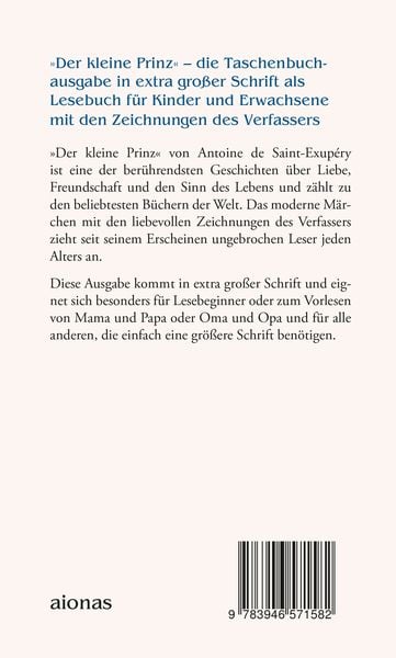 Der Kleine Prinz Für Erwachsene "Der kleine Prinz: Großdruck: Das Lesebuch für Kinder und Erwachsene