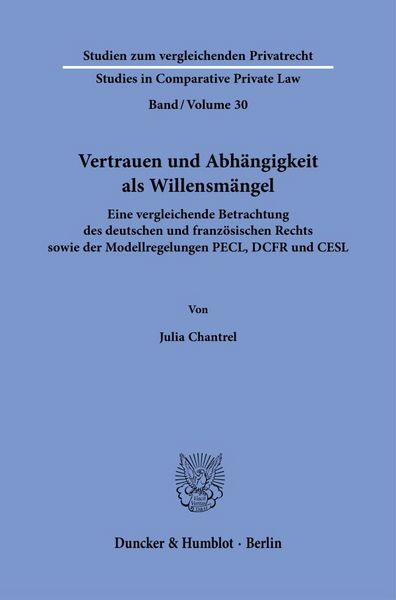 Produktbild: Vertrauen und Abh&auml;ngigkeit als Willensm&auml;ngel