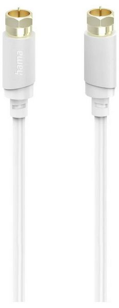 Produktbild: Hama Antennen, SAT Anschlusskabel [1x Koaxial-Stecker - 1x Koaxial-Stecker] 3m 120 dB Wei&szlig;