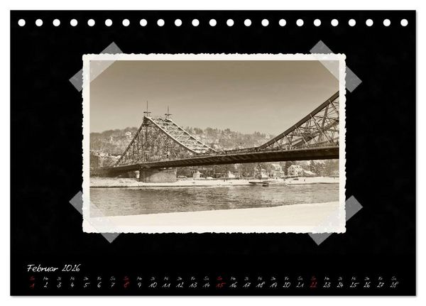 Produktbild: Dresden - Ein Kalender mit Fotografien wie aus einem alten Fotoalbum (Tischkalender 2026 DIN A5 quer), CALVENDO Monatskalender