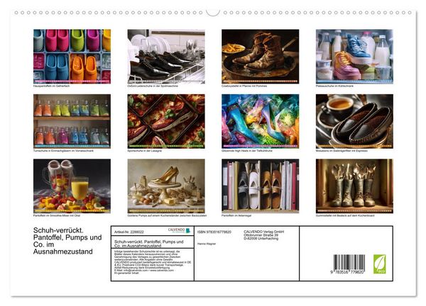 Produktbild: Schuh-verr&uuml;ckt. Pantoffel, Pumps und Co. im Ausnahmezustand (hochwertiger Premium Wandkalender 2027 DIN A2 quer), Kunstdruck in Hochglanz