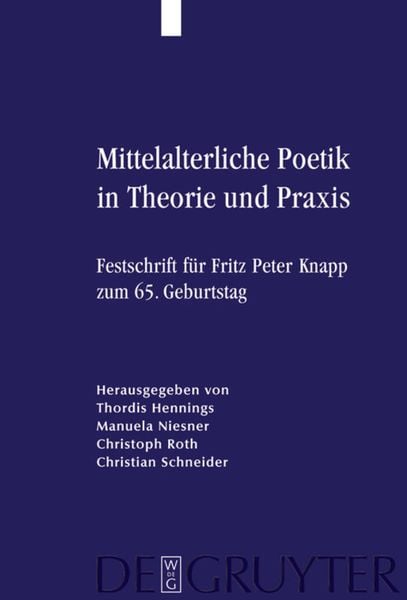 Produktbild: Mittelalterliche Poetik in Theorie und Praxis