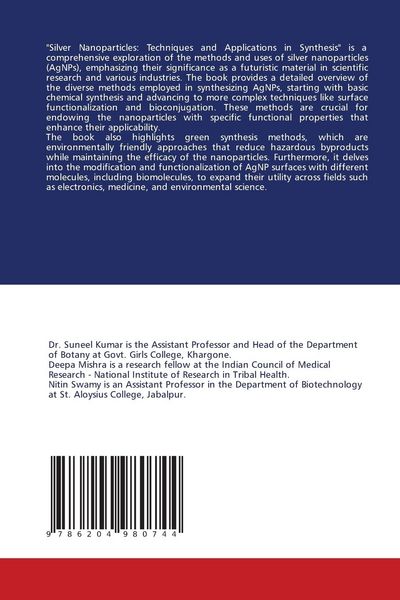 Produktbild: "Silver Nanoparticles: Techniques and Applications in Synthesis"