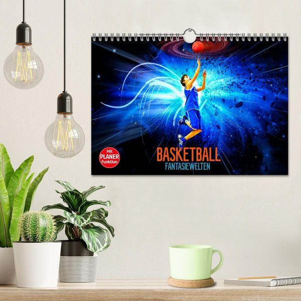 Produktbild: Basketball Fantasiewelten (Wandkalender 2026 DIN A4 quer), CALVENDO Monatskalender
