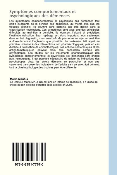 Produktbild: Sympt&ocirc;mes comportementaux et psychologiques des d&eacute;mences