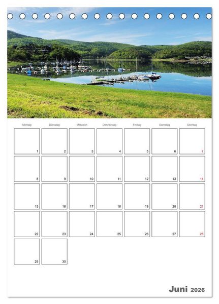 Produktbild: Hessens sch&ouml;nster See - Der Edersee (Tischkalender 2026 DIN A5 hoch), CALVENDO Monatskalender