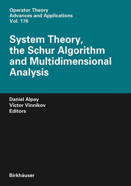 Produktbild: System Theory, the Schur Algorithm and Multidimensional Analysis