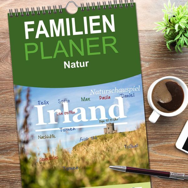Produktbild: Familienplaner 2026 - Naturschauspiel Irland mit 5 Spalten (Wandkalender, 21 x 45 cm) CALVENDO