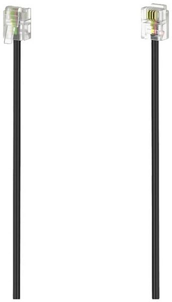 Produktbild: Hama Telefon (analog) Anschlusskabel [1x RJ11-Stecker 6p4c - 1x RJ11-Stecker 6p4c] 6 m Schwarz