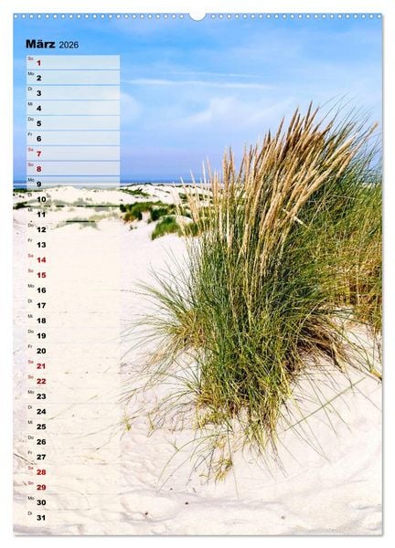 Produktbild: An der See Geburtstagsplaner (Wandkalender 2026 DIN A2 hoch), CALVENDO Monatskalender