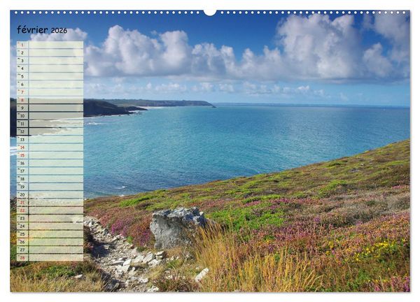 Produktbild: FINISTERE La pointe du bout du monde (Calendrier mural 2026 DIN A2 vertical) calendrier de bureau
