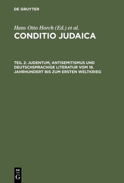 Produktbild: Judentum, Antisemitismus und deutschsprachige Literatur vom 18. Jahrhundert bis zum Ersten Weltkrieg