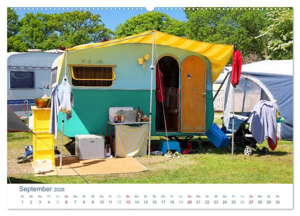 Produktbild: Freiheit auf Reisen 2026. Impressionen vom Camping und Zelten (hochwertiger Premium Wandkalender 2026 DIN A2 quer), Kunstdruck in Hochglanz