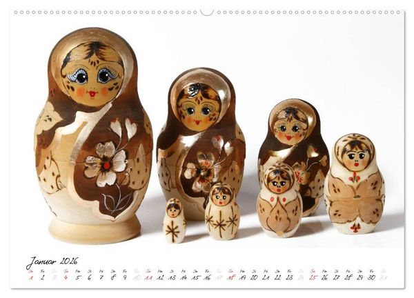 Produktbild: Matroschkas (Wandkalender 2026 DIN A2 quer), CALVENDO Monatskalender