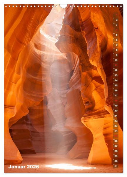 Produktbild: ARIZONA UND UTAH Rote Felsen (Wandkalender 2026 DIN A3 hoch), CALVENDO Monatskalender