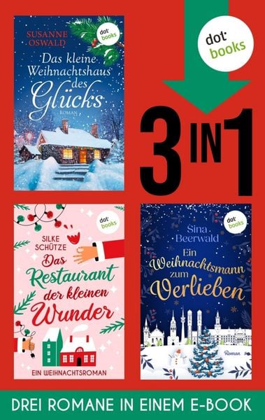 Produktbild: Das kleine Weihnachtshaus des Gl&uuml;cks, Das Restaurant der kleinen Wunder & Ein Weihnachtsmann ...