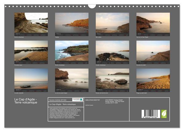 Produktbild: Le Cap d'Agde - Terre volcanique (Calendrier mural 2026 DIN A3 vertical), CALVENDO calendrier mensuel