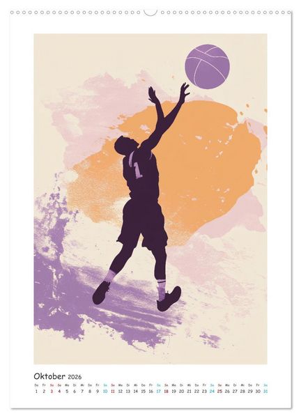 Produktbild: Basketball im Blut (hochwertiger Premium Wandkalender 2026 DIN A2 hoch), Kunstdruck in Hochglanz