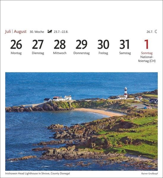Produktbild: Irland Sehnsuchtskalender 2027 - Wochenkalender mit 53 Postkarten