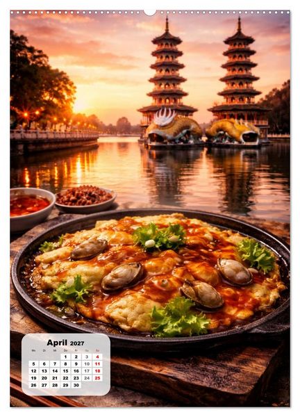 Produktbild: Taiwan &ndash; Eine Schlemmerreise durchs Land der Nachtm&auml;rkte (hochwertiger Premium Wandkalender 2027 DIN A2 hoch), Kunstdruck in Hochglanz