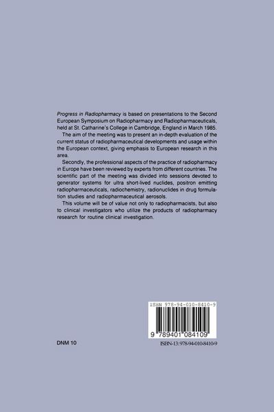 Produktbild: Progress in Radiopharmacy