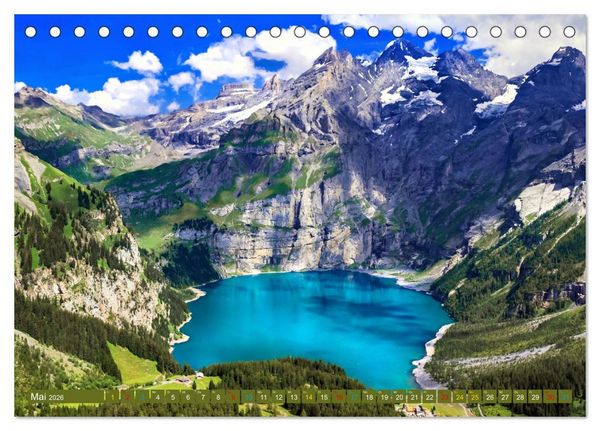 Produktbild: Berner Oberland - Ausflugsziele (Tischkalender 2026 DIN A5 quer), CALVENDO Monatskalender