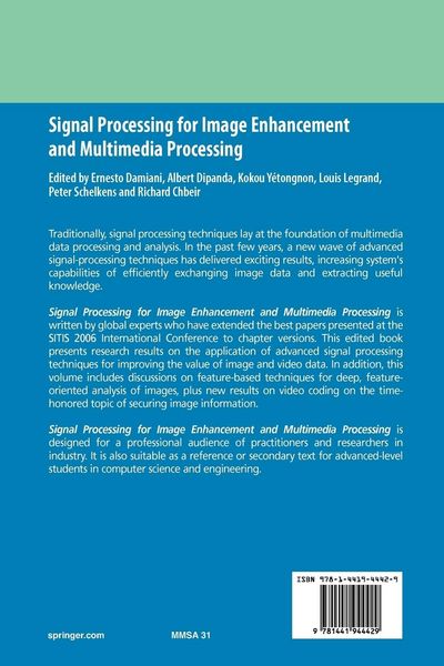 Produktbild: Signal Processing for Image Enhancement and Multimedia Processing