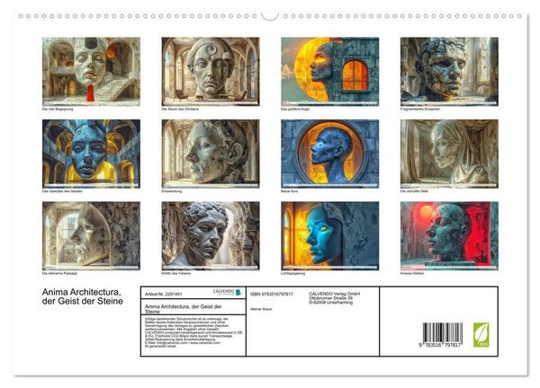 Produktbild: Anima Architectura, der Geist der Steine (hochwertiger Premium Wandkalender 2027 DIN A2 quer), Kunstdruck in Hochglanz
