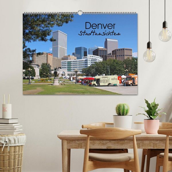 Produktbild: Denver Stadtansichten (Wandkalender 2026 DIN A2 quer), CALVENDO Monatskalender