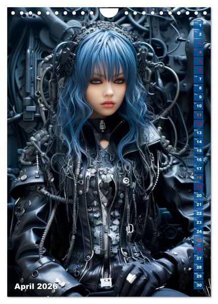 Produktbild: ROCK LADIES Cyber, goth, punk and more (Wall Calendar 2026 DIN A4 portrait), CALVENDO 12 Month Wall Calendar