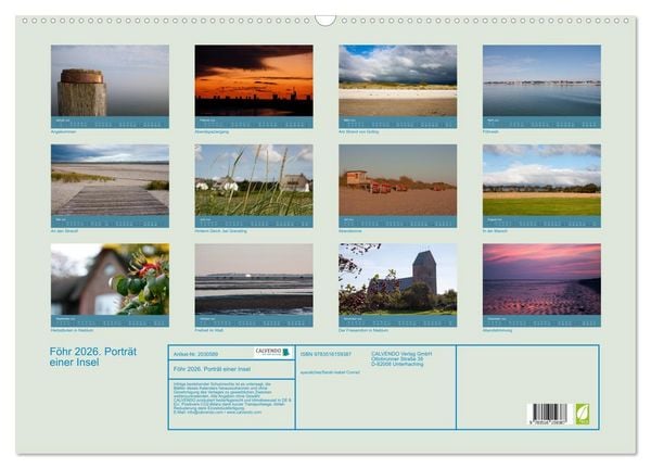 Produktbild: F&ouml;hr 2026. Portr&auml;t einer Insel (Wandkalender 2026 DIN A2 quer), CALVENDO Monatskalender
