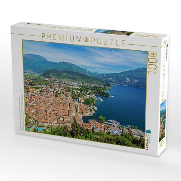 Produktbild: CALVENDO Puzzle Aussicht von der Bastione &uuml;ber Riva del Garda und den See | 1000 Teile Lege-Gr&ouml;&szlig;e 64x48cm Foto-Puzzle f&uuml;r gl&uuml;ckliche Stunden