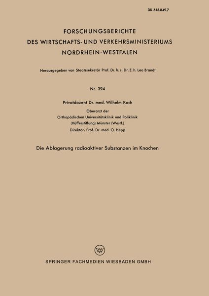 Produktbild: Die Ablagerung radioaktiver Substanzen im Knochen