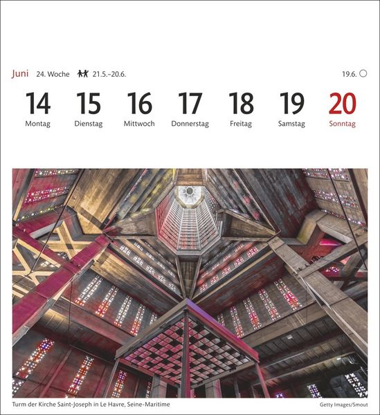Produktbild: Bretagne & Normandie Sehnsuchtskalender 2027 - Wochenkalender mit 53 Postkarten