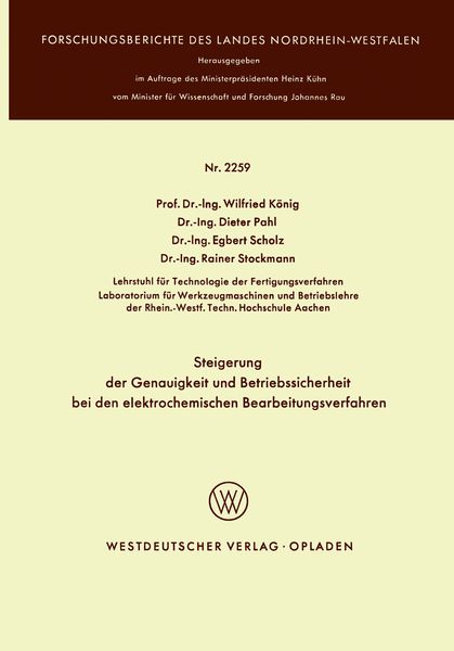Produktbild: Steigerung der Genauigkeit und Betriebssicherheit bei den elektrochemischen Bearbeitungsverfahren