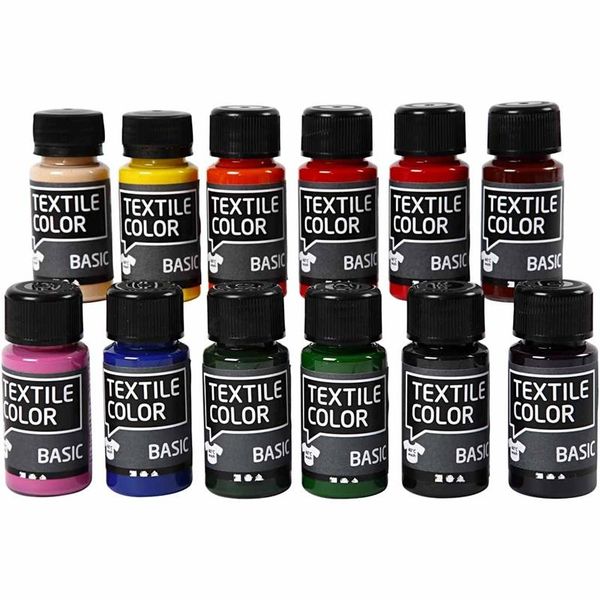 Produktbild: Creativ Company Textilfarbe, 12x50 ml