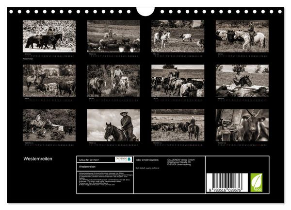 Produktbild: Westernreiten (Wandkalender 2026 DIN A4 quer), CALVENDO Monatskalender